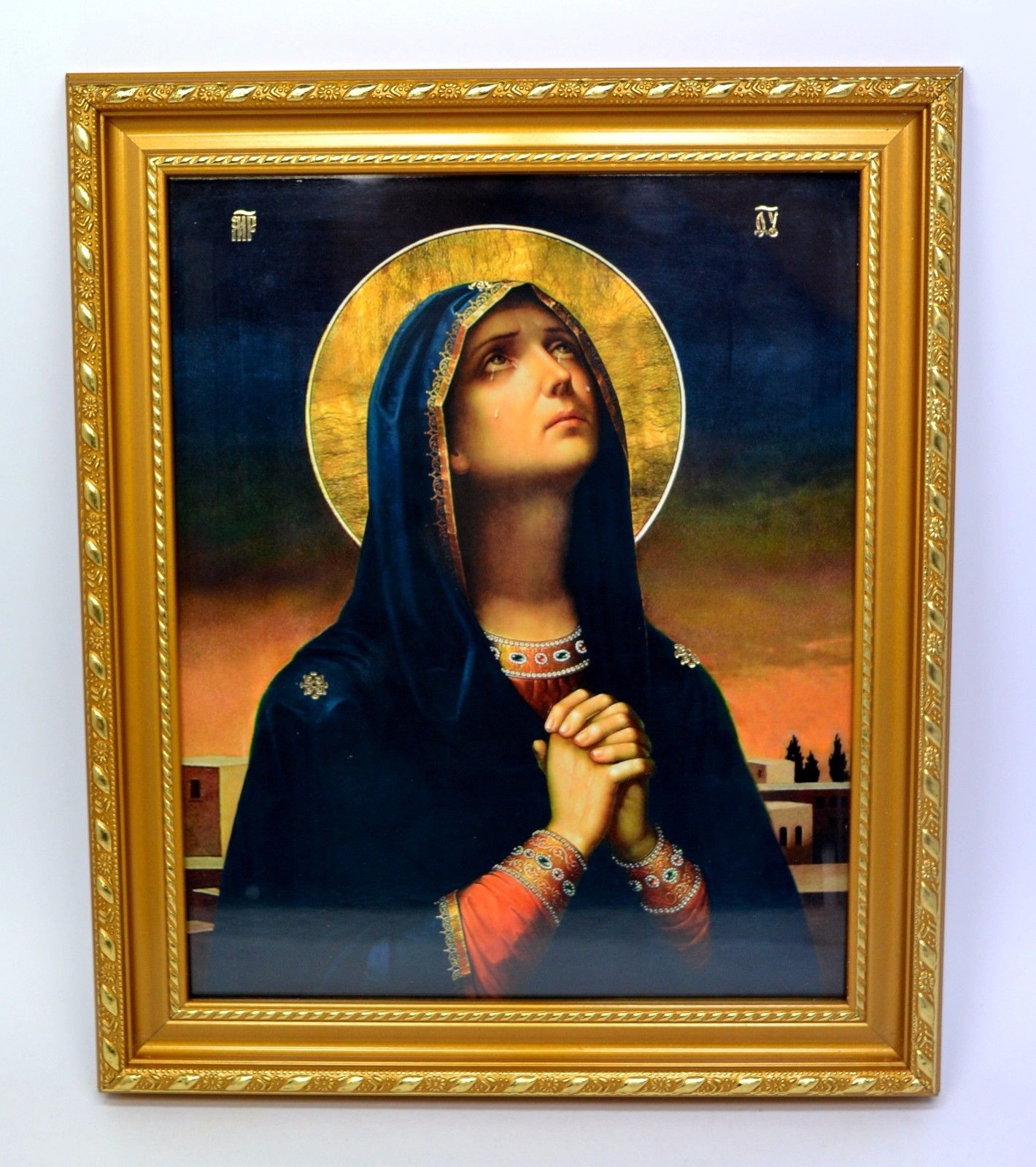 икона Богородица молящая освящена 28x24x1,5 cm, 80095